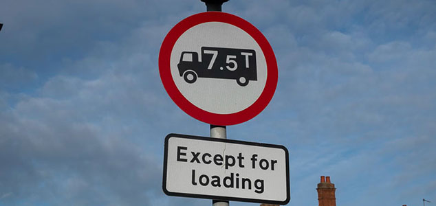 goods vehicle prohibited